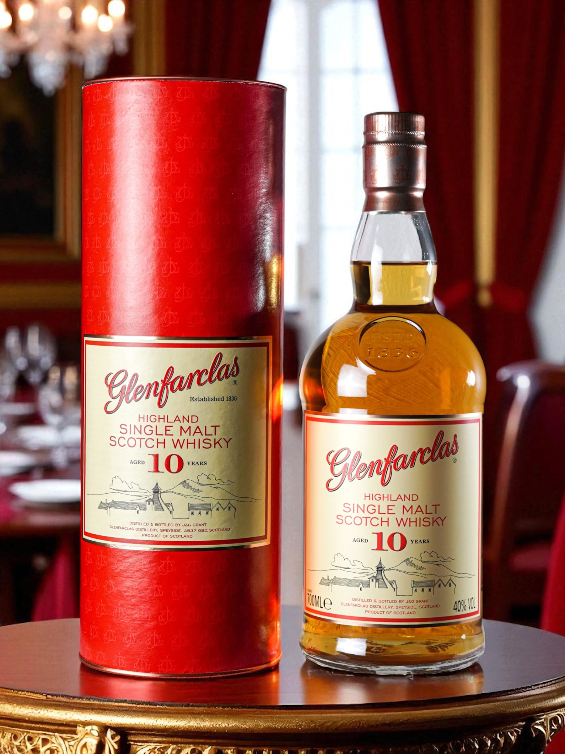 Glenfarclas 10年 & 12年 セット（700mlと1000ml ） tds-glenfarclas-10yo-glass-